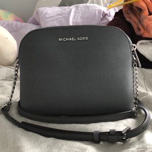 gray michael kors purse
